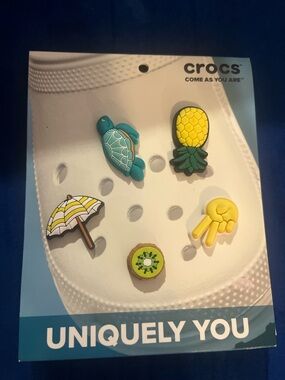 CROCS Summer Jibbitz Pack - Yellow & Teal Charms